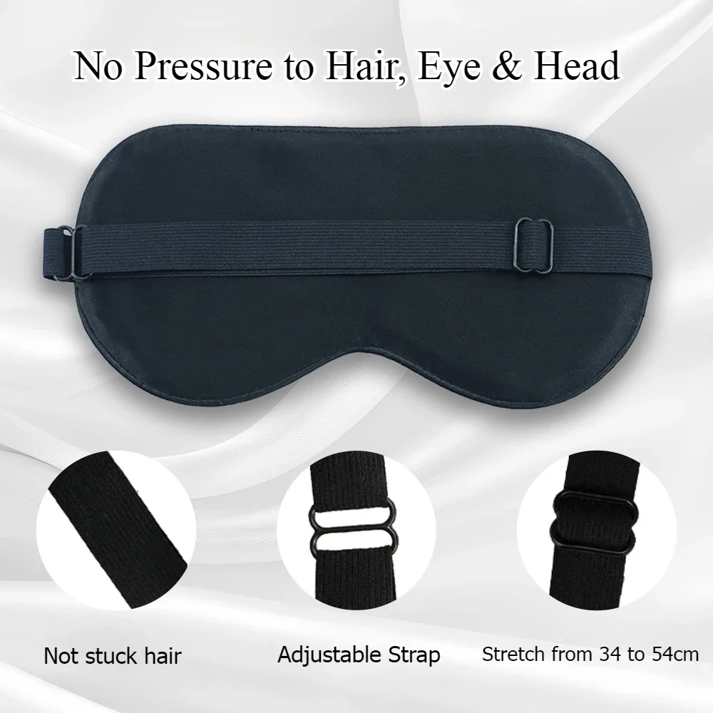 Silk Sleep Eye Mask Light Blocking Adjustable Strap