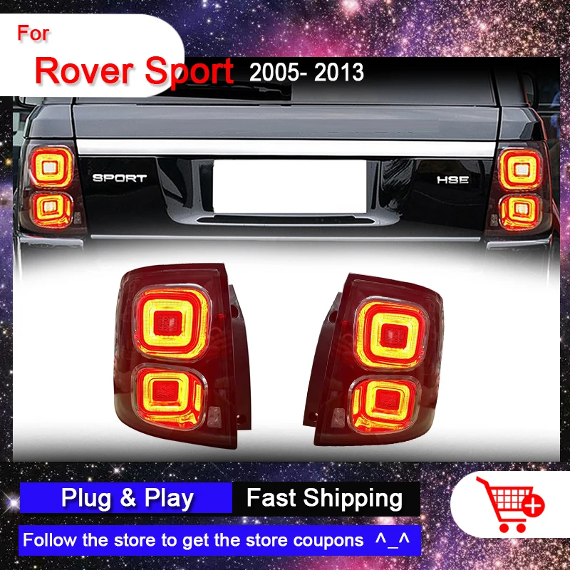 

Car Styling Taillights for Range Rover Sport 2005-2012 HSE Tail Light Rear LED DRL Signal + Brake + Reverse + Fog Lamp Assembly