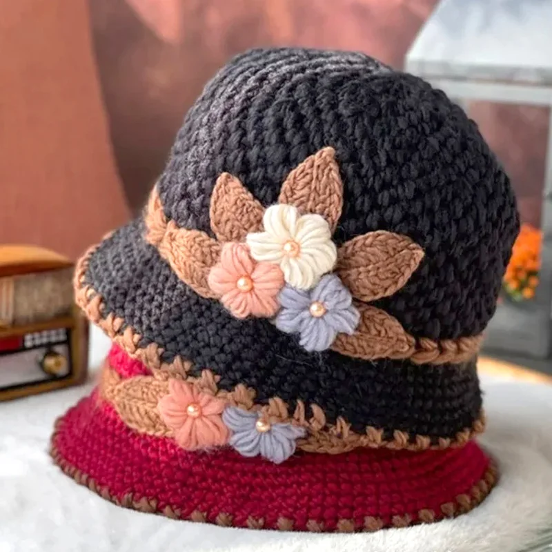

New Warm Hat Winter Women Earmuffs Wool Cap Pretty Knitted Hats Female Autumn Winter Fashion Ladies Beanies Hat
