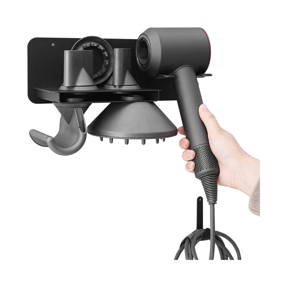 Hair-Dryer-Holder-Wall-Mounted-Bathroom-Blow-Dryer-Holder-Storage-Rack ...