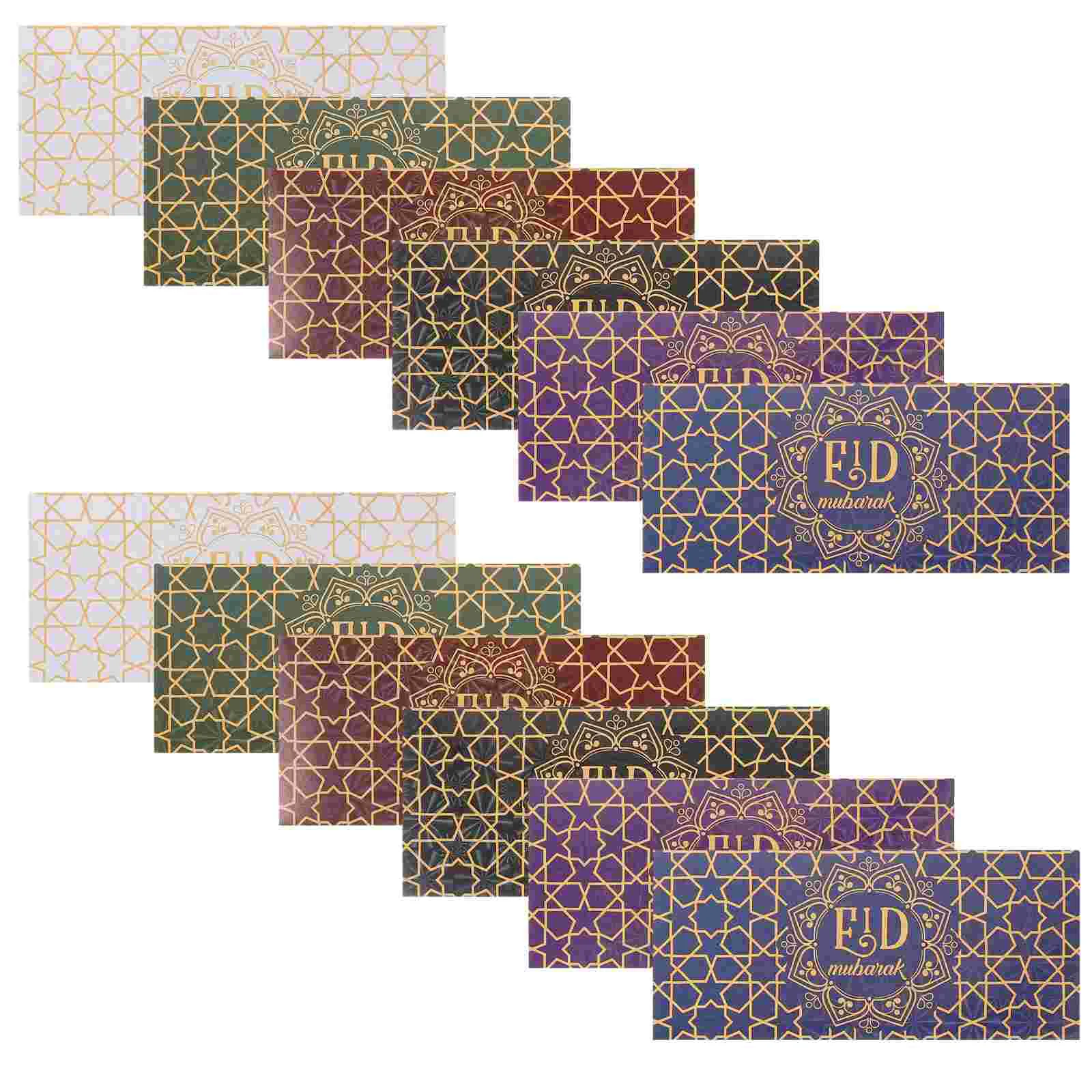 Red Envelope Bag Paper Blessing Envelopes Eid Cards Envelopes Party Bag Filler Bills Receipt 12 Pcs