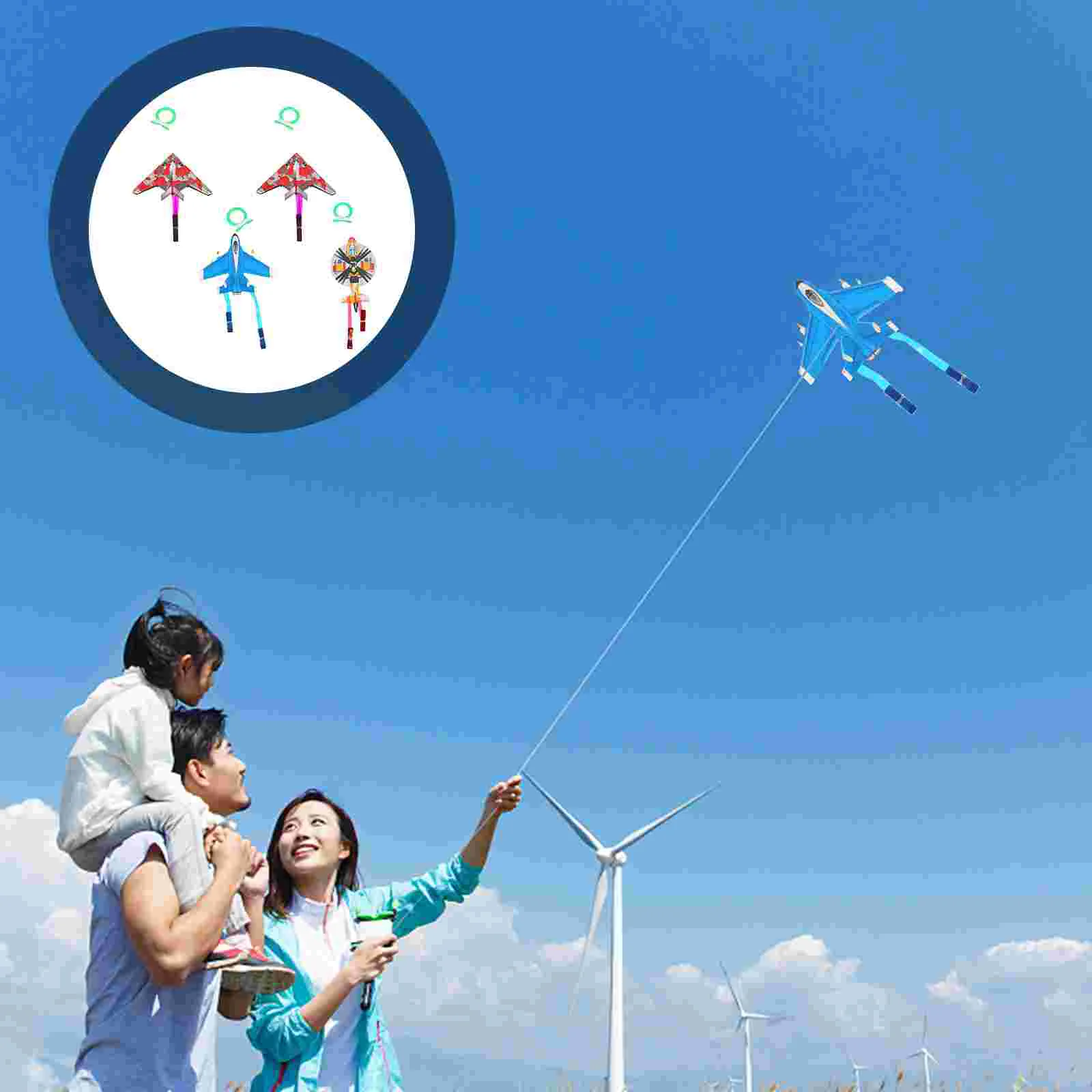 

4 Pcs Portable Mini Cartoon Kite Parent-child Toys Kids Plastic Learning Flyer Outdoor for Children
