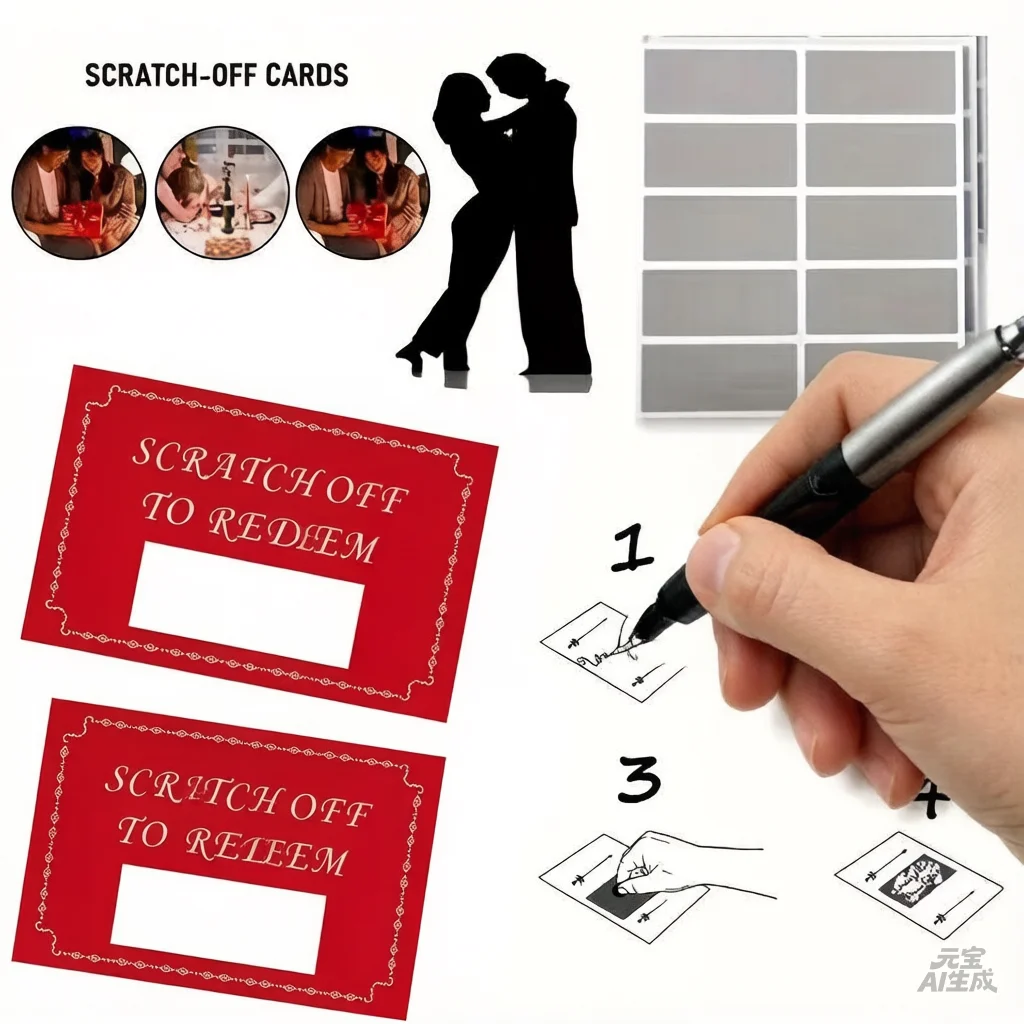 Romantic Love Voucher Scratch Cards – Perfect