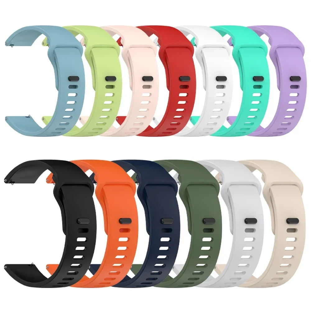 Silicone Sports Strap - Premium 22mm Replacement Wristband Bracelet Accessory
