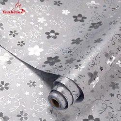 Vinyl Waterproof Wallpaper for Table Tops Kitchen Stove Anti-oil Sticker Dressing Table Bedroom Living Room Wall Renovation Film