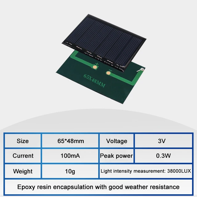 1PC 0.5V 1.5V 3V Mini Solar Panel Square/Circle 60mA 90mA 100mA 120mA 150mA 160mA 210mA 270mA 300mA 400mA DIY Solar Small Motor 3
