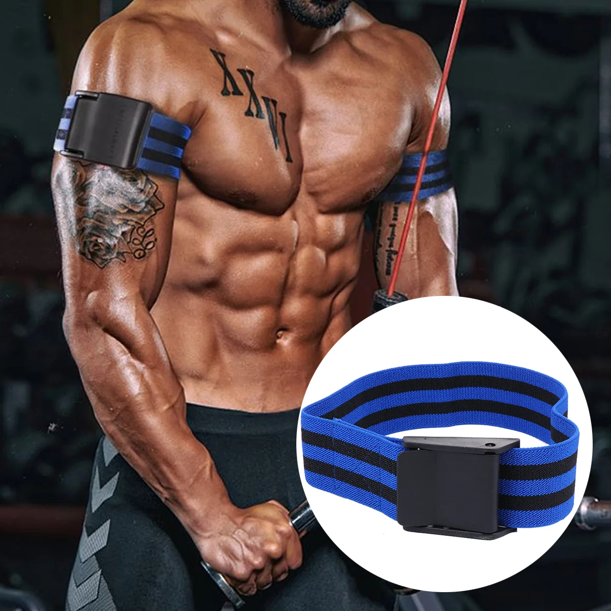 

2 Pcs Blood Flow Restriction Training Belt Resistance Bands Blocking Arm Natural Latex Silk Elastic Fitness