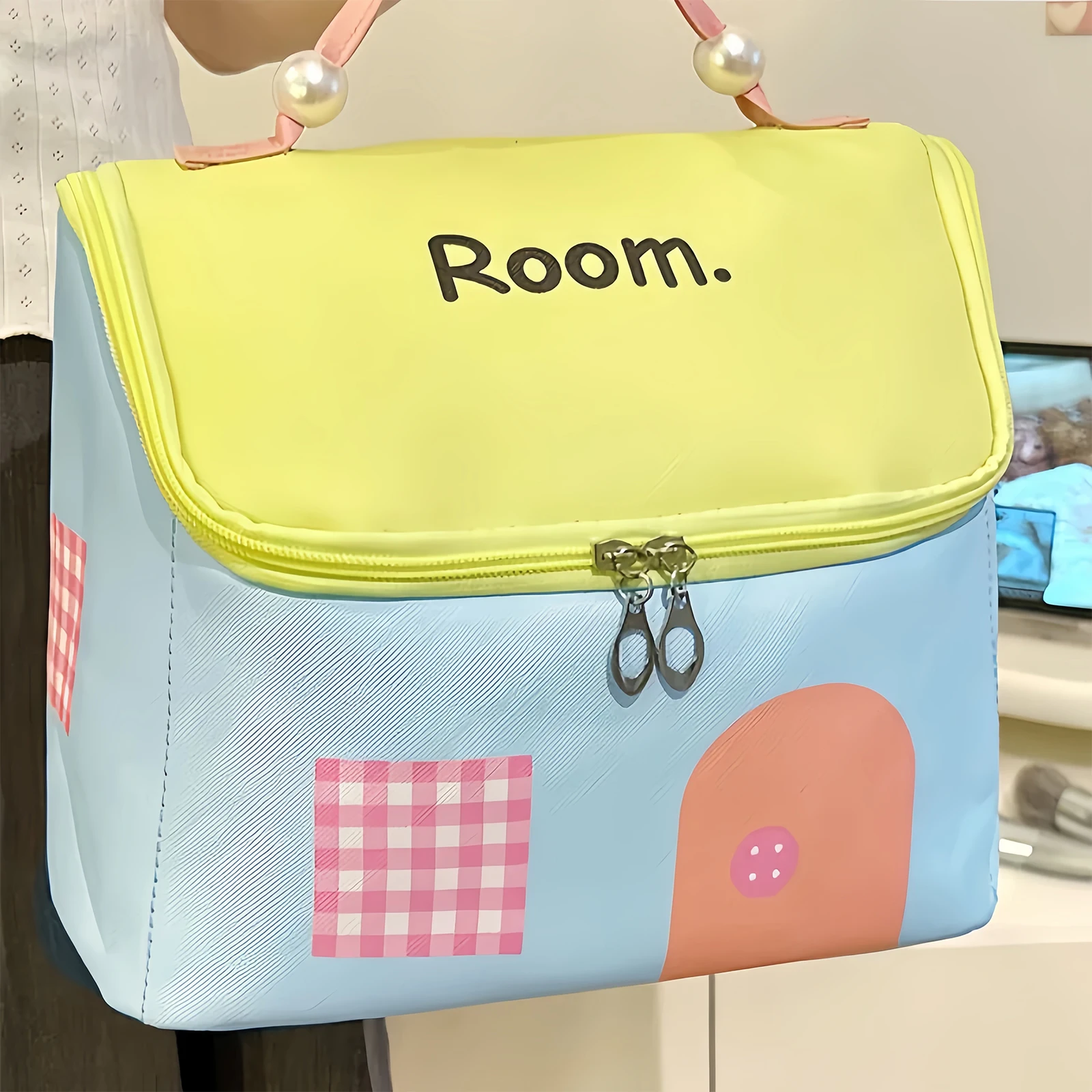 Mini Cosmetic Bag Large Capacity Waterproof Travel Toiletry Pouch_voghion.com