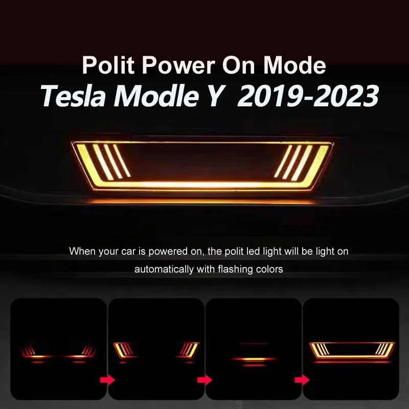 

For Tesla Model Y 2019-2023 Pilot LED Rear Brake Lights Warning Turning Signal Lamp Exterior Car Modification Accessories