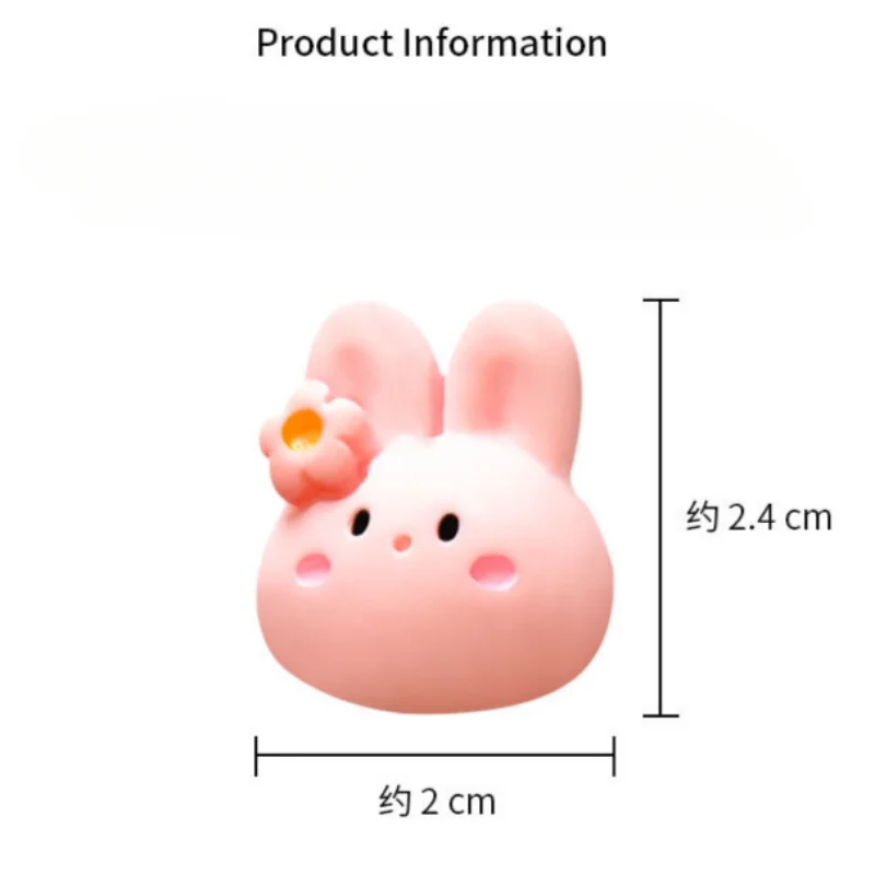 Creative rabbit car ornaments lovely cartoon figurines car accessories car center console display screen decorative stickers