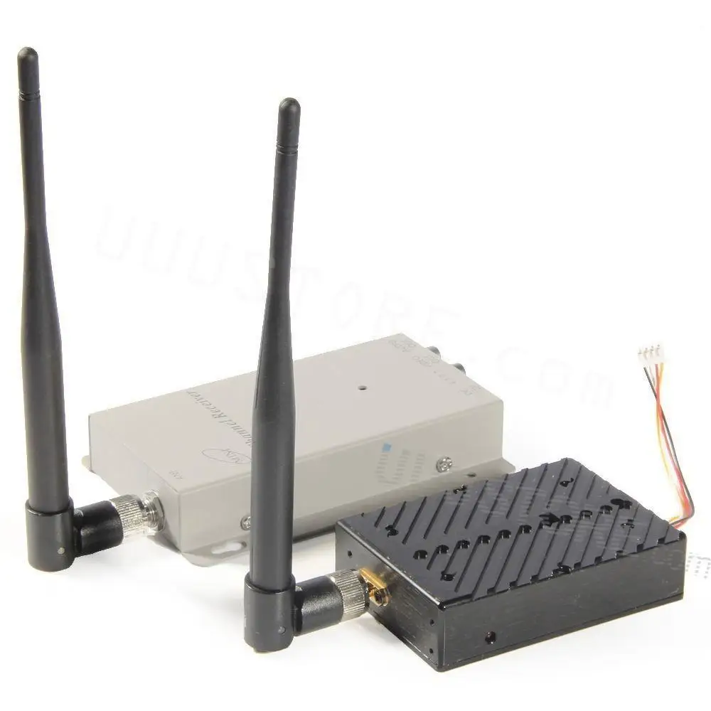 

FPVOK 1.2Ghz 5W 5000MW Wireless AV Transmitter with 1.2G Receiver High Gain Antenna For CCTV Camera Monitor