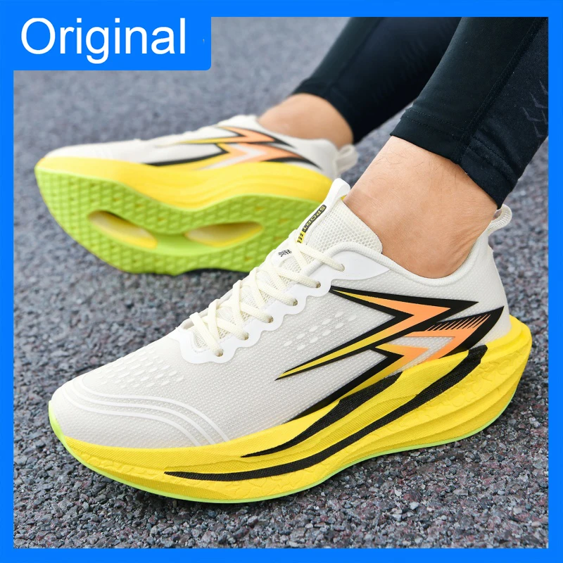 Unisex Sports Shoes Fashionable Lace Up Mesh Breathable Soft Sole Cushioning Anti Slip Rebound Outdoor Running Training Shoes 6