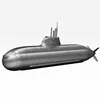 In Stock Submarine 1/72 75cm RC Submarine SLA Resin Assembly Kit German Type 212 Submarine Model 2