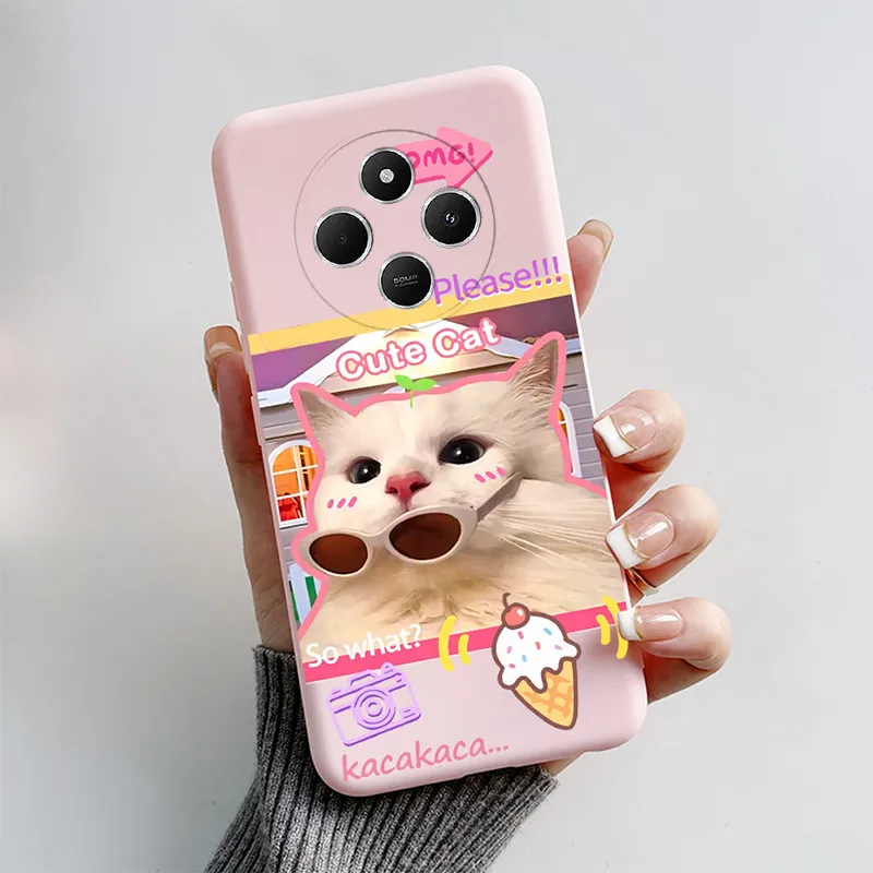 Cute Cat & Puppy Cartoon Silicone Phone Case - Soft TPU Bumper Cover