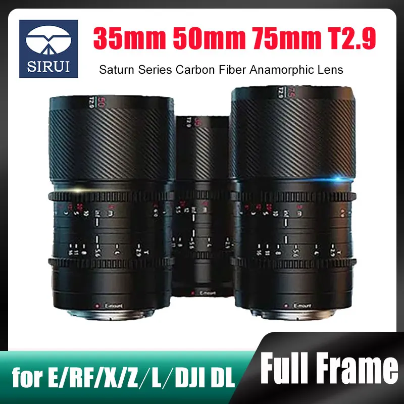 Sirui 35Mm 50Mm 75Mm T2.9 Obiettivo Di Messa A Fuoco Manuale A Telaio Completo Per Dji Dl Sony E Canon Rf Fuji X Nikon Z Leica/Panasonic/Sigma/Bmpcc6K
