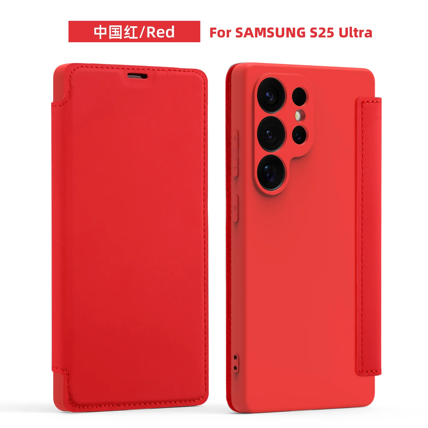 Leather Wallet Phone Case with Shockproof Matte Card Holder and Flip Liquid Silicone Cover