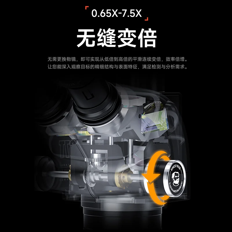MECHANIC D67T-B11 삼안 스테레오 산업용 현미경 6.5-75X 연속 줌 WF10X25 접안렌즈 CTV 5/11 어댑터 LS5 LED 램프