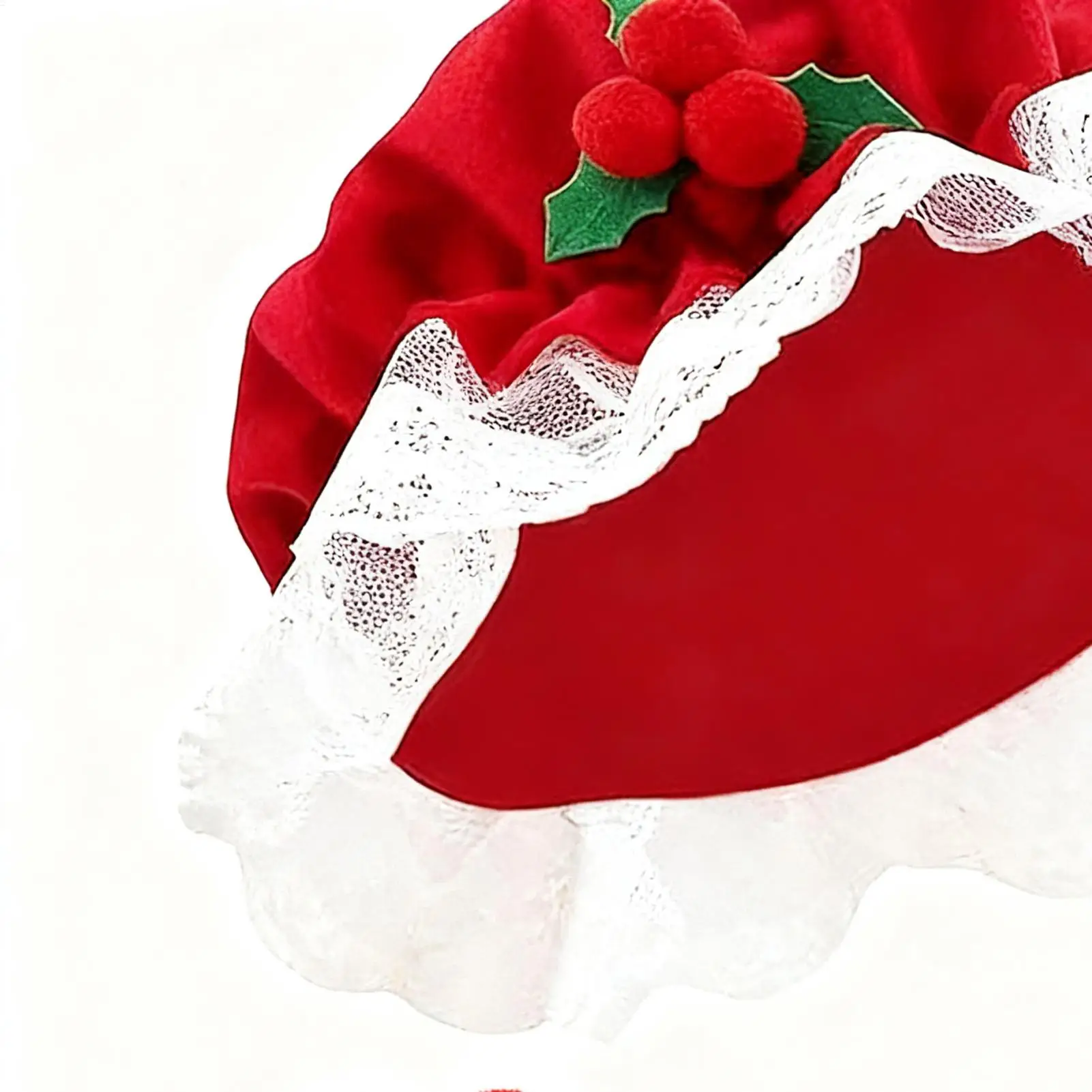 Mrs Claus Hat And Gloves Set Christmas Kids Cosplay Accessories Mrs Santa Role Playing Hat & Gloves For Women Girls Kids Adults