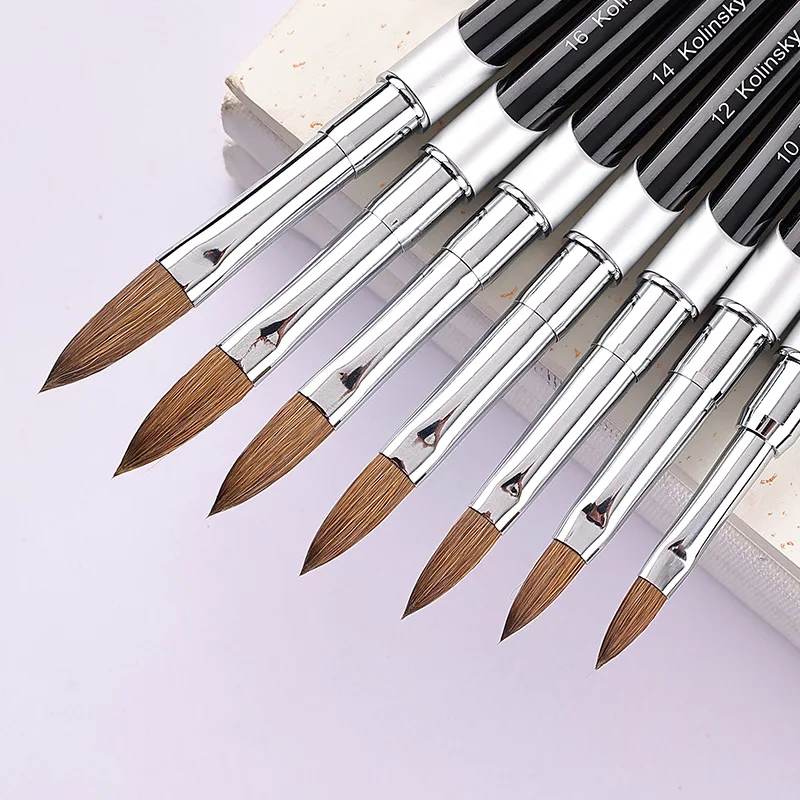 1Pcs Kolinsky Acrylic Nail Brush - Black