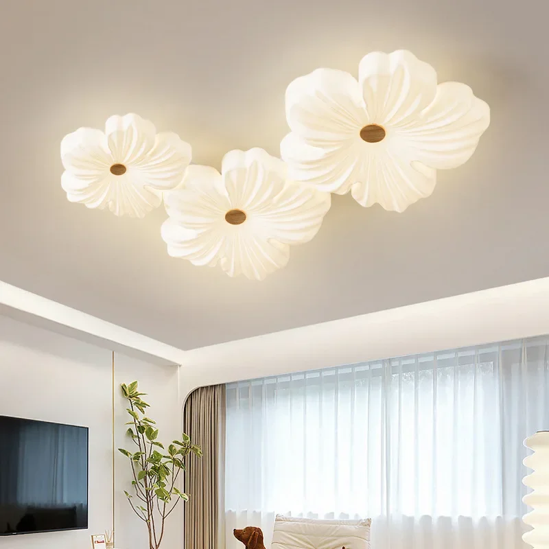 

Modern Bedroom Ceiling Lamp Atmospheric Living Room LED Ceiling Light Simple Popular Flower Dinging Room Hall Lighting Fixtures