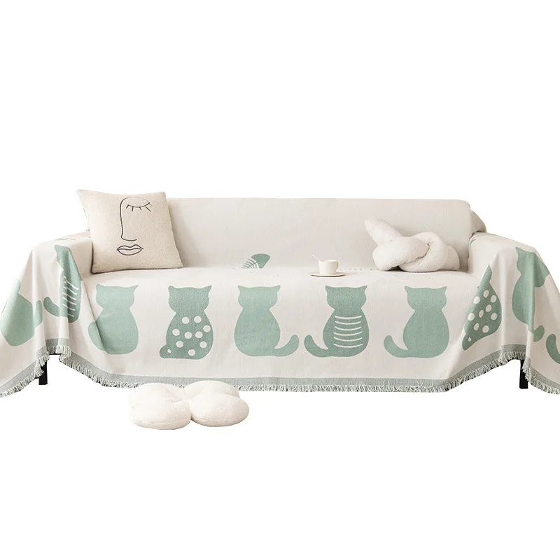 Chenille Sofa Towel Blanket Sectional Sofa Cover Universal Anti-cat Scratch Slipcovers Couch Towel Cover Sofa Blankets 5