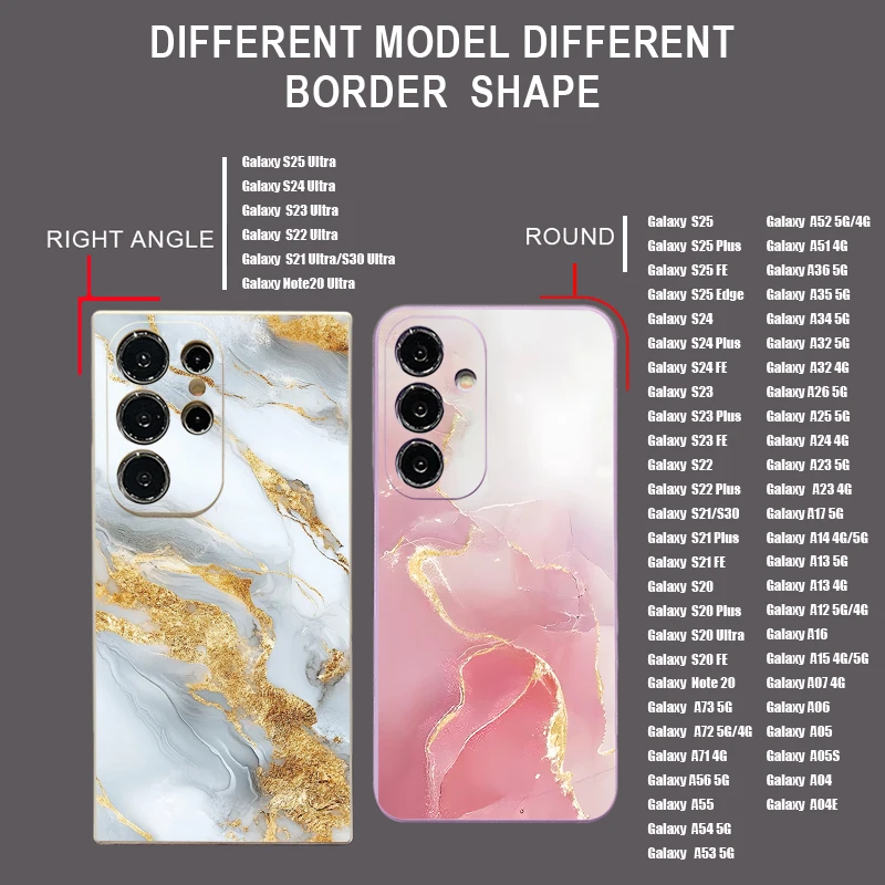Elegant Marble Print Soft TPU Lanyard Phone Case