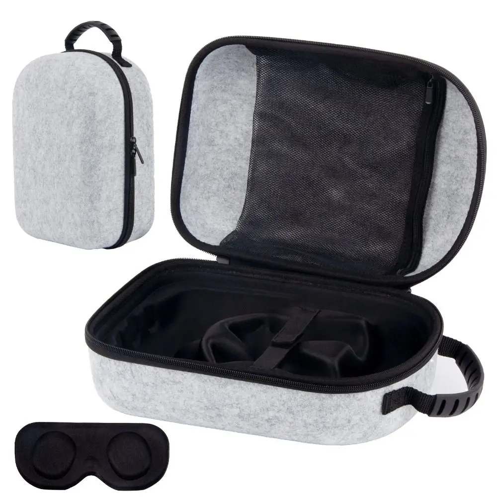 

Felt VR Glasses Storage Bag EVA Shockproof Headset Accessories Organizer Travel Large Capacity Carrying Case for Meta Quest 3