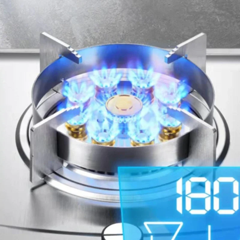Domestic Gas Cooker, Intelligent Timer Fierce Fire Stove, Easy To Dismantle and Wash Gas Cooker, Single Burner Splitter Burner 3