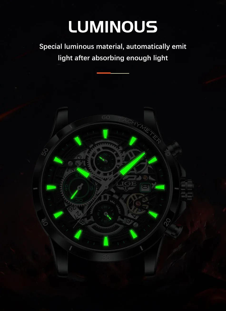 2023 LIGE męskie zegarki Top marka stal nierdzewna Hollow Sport wodoodporny zegarek kwarcowy mężczyźni wojskowy zegarek na rękę Relogio Masculino