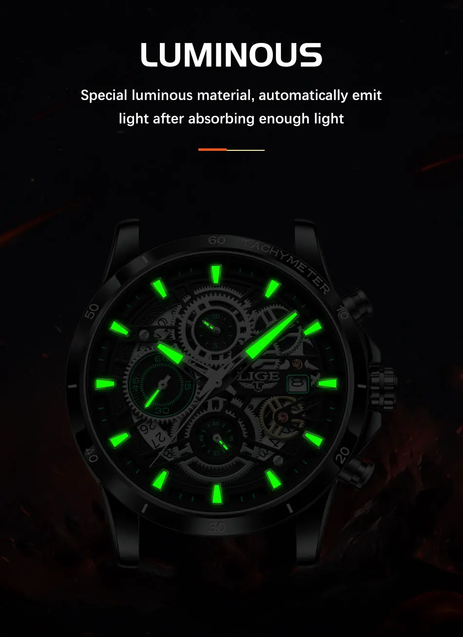 2023 LIGE Herren Uhren Top Marke Edelstahl Hohl Sport Wasserdicht Quarz Uhr Männer Military Armbanduhr Relogio Masculino