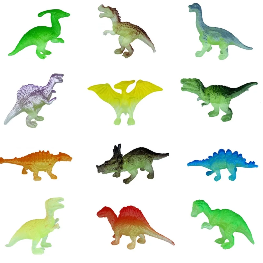 PVC Glow in The Dark Dinosaur Toys Dinosaur Ornament Noctilucent Simulation Luminous Action Figure Noctilucent