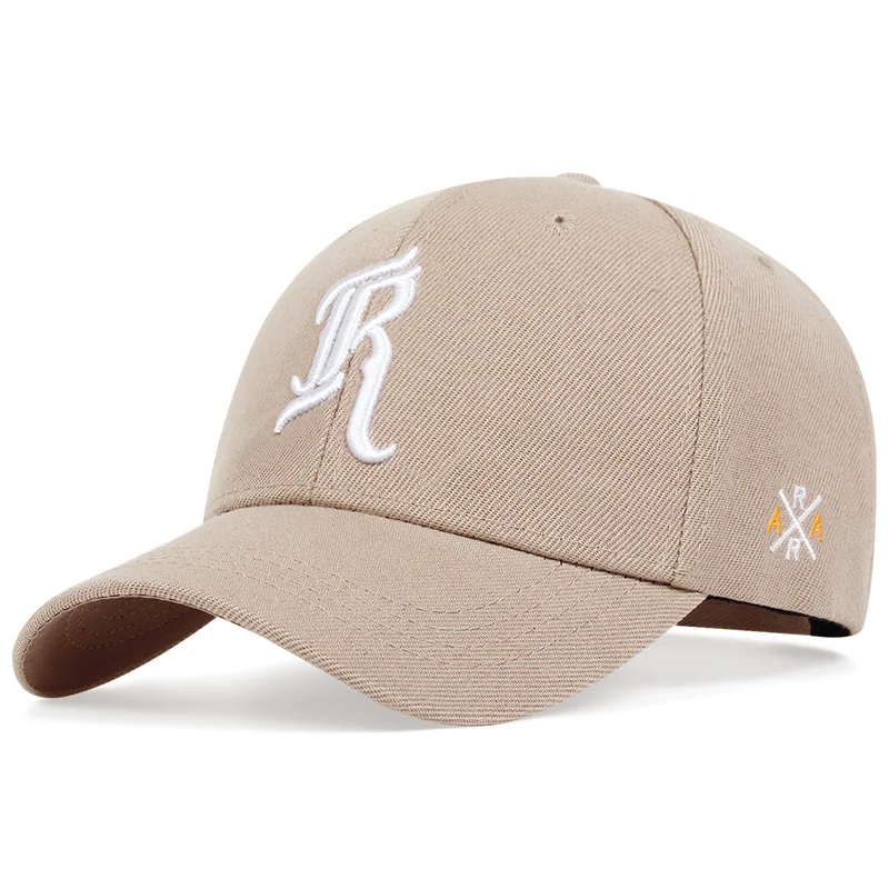 Unisex R Brief Stickerei Baseball Caps Frühling und Herbst Outdoor Einstellbare Casual Hüte Hip Hop Hut Sonnenschutz Hut Sport Kappe – Detail 2