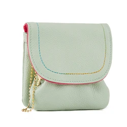 Elegant Women's Genuine Leather Wallet - Stylish, Spacious, and Functional Purse with Coin and Card Holders (Lightgreen2)
