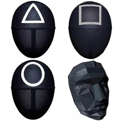 Adult Squid Game Cosplay Game Full Face Mask Round Six Supervisor Masquerade Accessories Christmas Mask Fast Delivery
