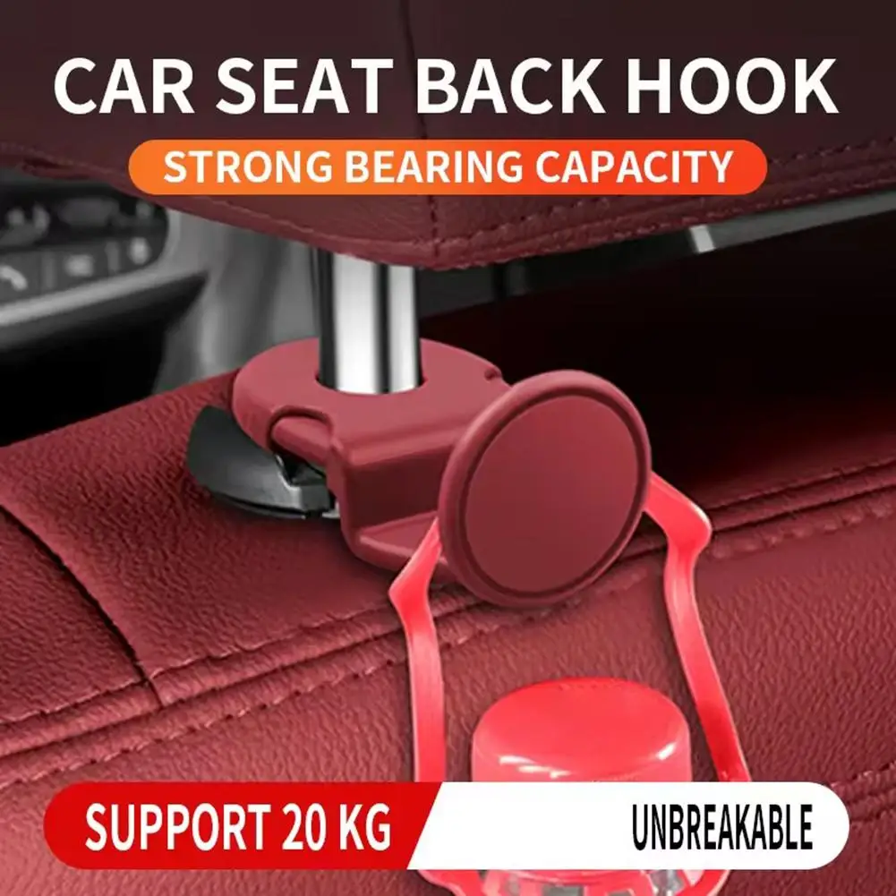 2PCS Car Back Seat Hook Car Interior Organizer Accessories 20KG Heavy Duty For Grocery Bag Car Headrest Hanger