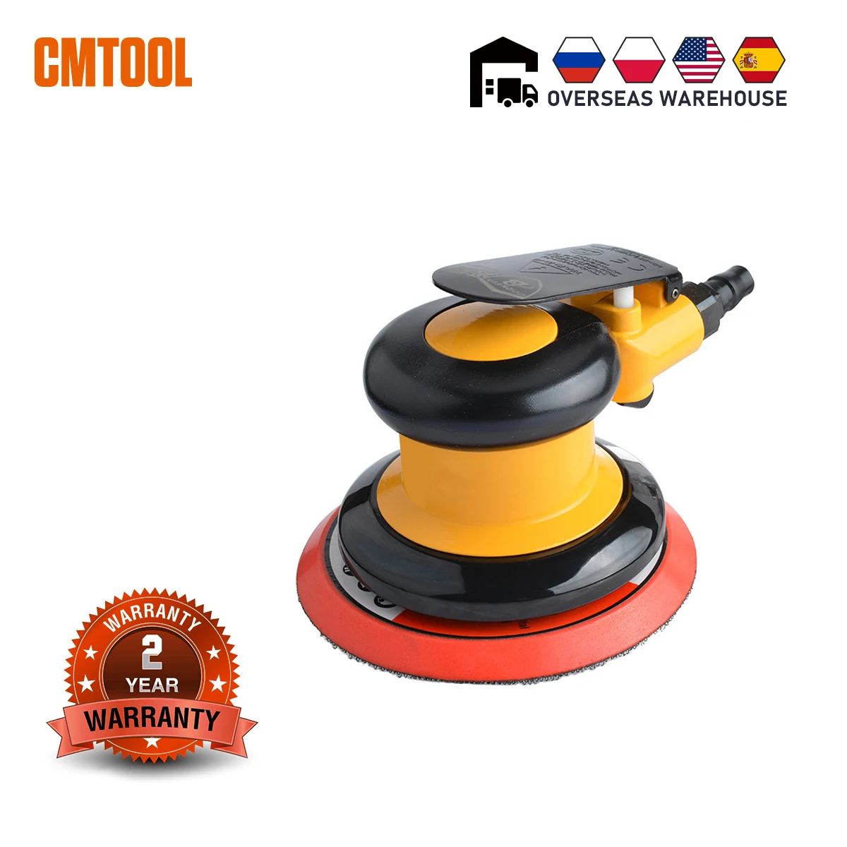

CMTOOL Cars Pneumatic Polisher Polishing Machine 5-inch 11000 RPM Cordless Wireless Car Beauty Tool Waxing Rust Paint Removal