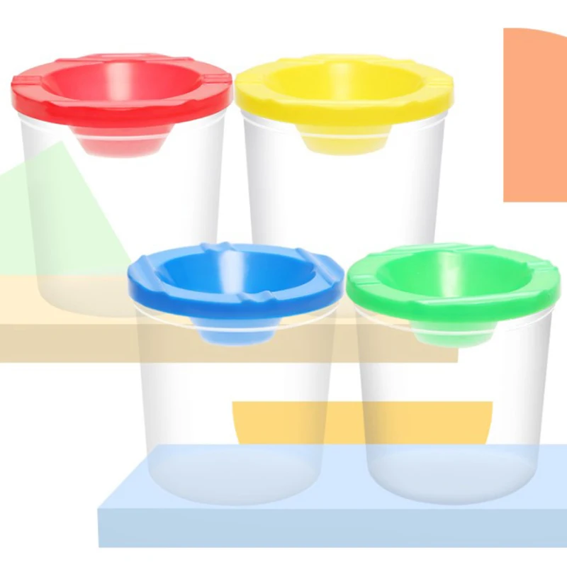 Multifunctional Pen Washing Bucket Watercolor Paint Painted Art Pen Washing Cup Plastic Transparent Painting Pen Washing Cup 4
