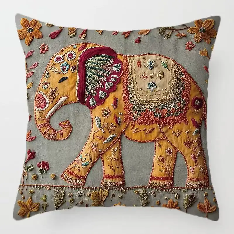 Niedlicher Alpaka-Kissenbezug 45*45cm - 1 Stück Weicher Kurzvelours 2D-Bedruckter Kissenbezug für Sofa, Auto, Kopfteil-Dekoration – Detail 10
