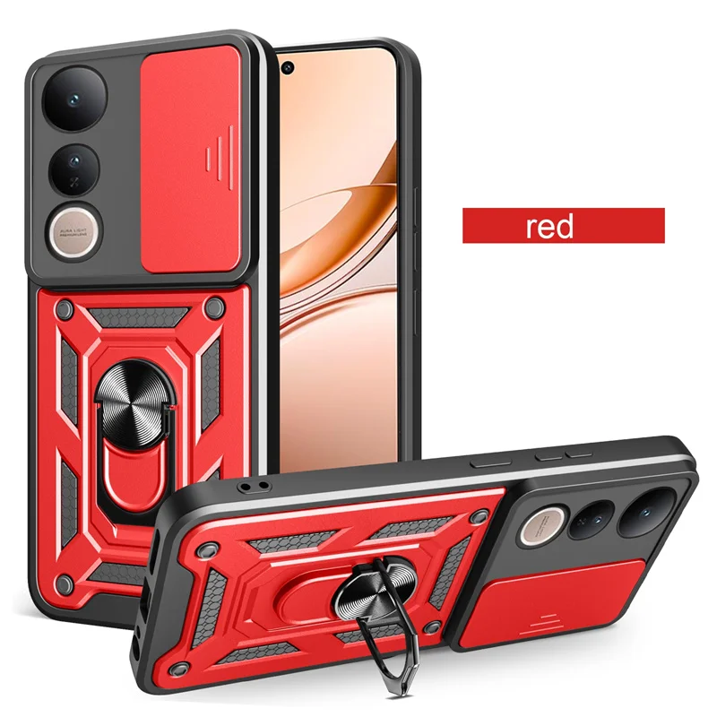Enhanced Armor Case with Lens Protection and Magnetic Ring Holder