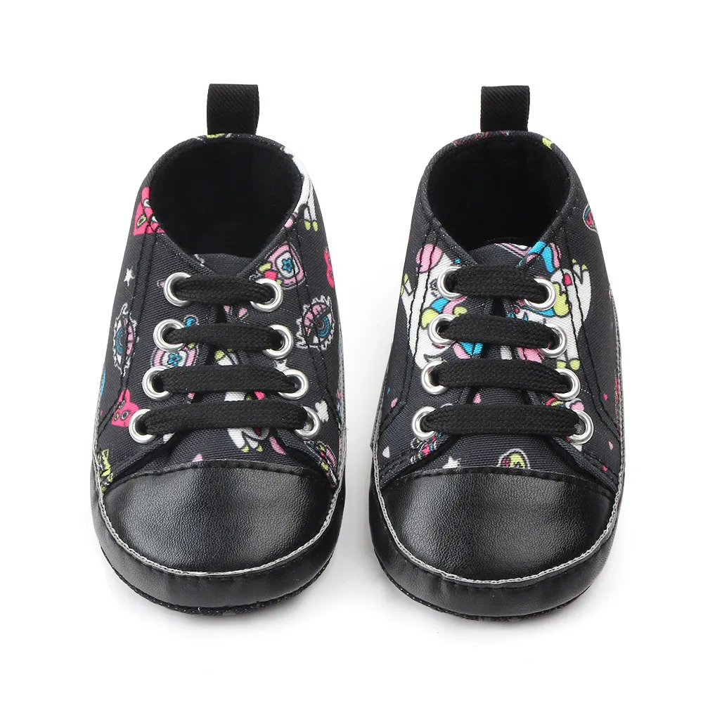 Baby Shoes Unicorn Canvas Anti-slip For Newborn 0 To 18 Months Classic Sneaker Kids Walking