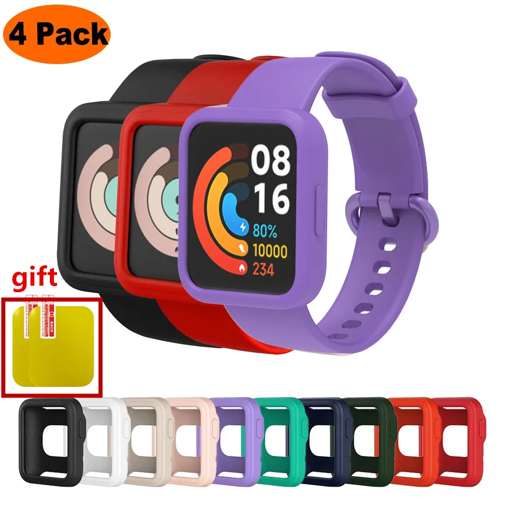 Premium Silicone Watch Band Strap with Protective Cover