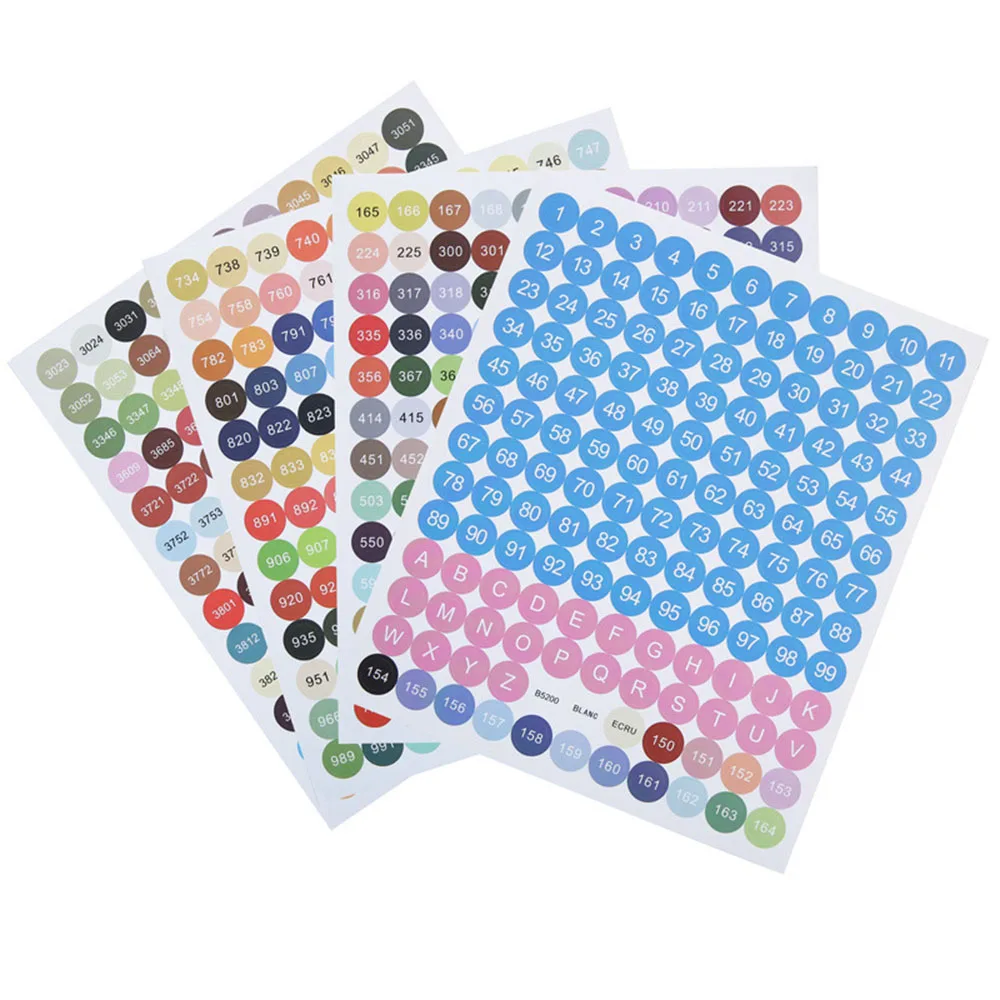 Color 447 DMC Diamond Painting Accessories Storage Label Stickers Storage Box Diamond Classification Distinguish Label Stickers