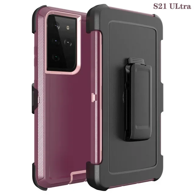 Durable 3-in-1 Armor Case with Rotatable Belt Clip