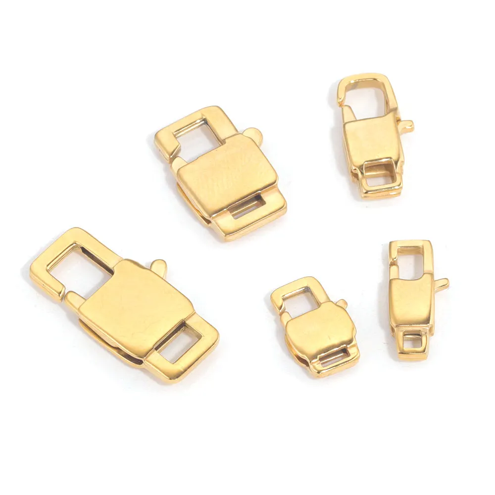 4 stücke Karabiner Haken Für Halskette Armband DIY Stecker Karabinerverschluss Edelstahl Schmuck Machen Liefert Kit – Detail 5