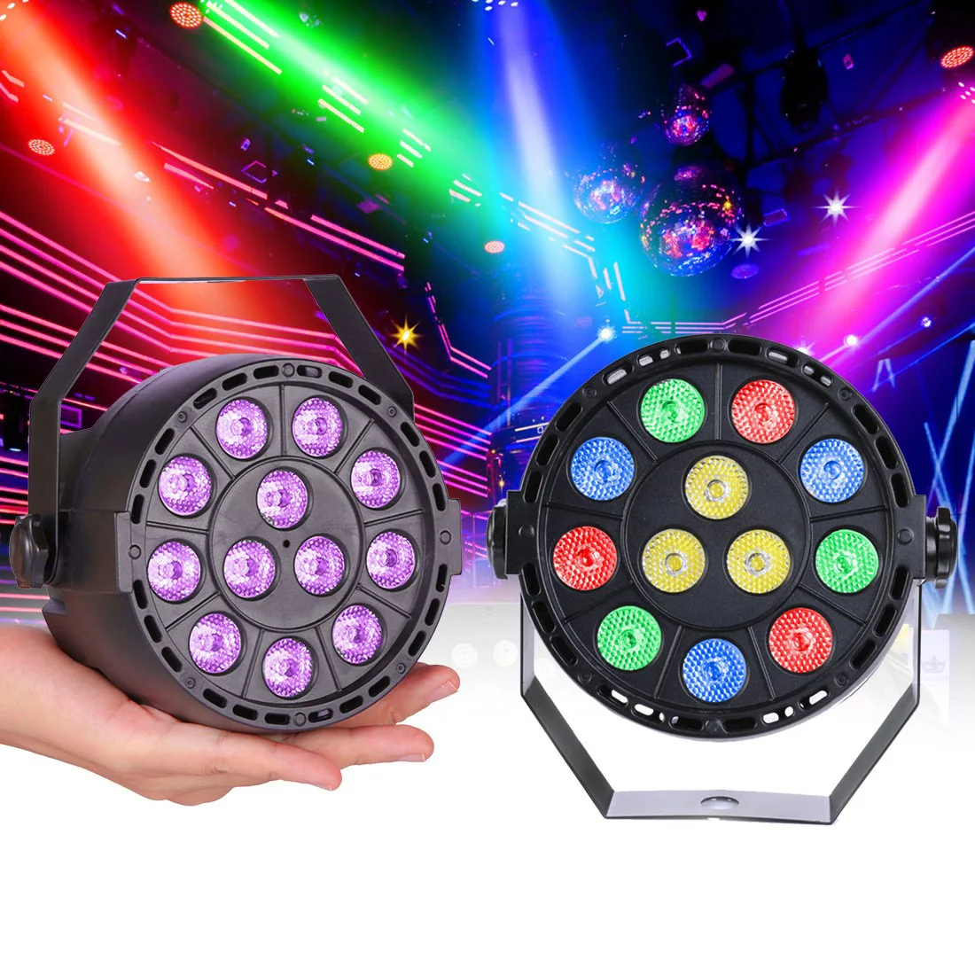 

LED Par Light RGBW+UV 조명 Colorful Dyed Wall Wash Lights DMX512 Professional Stage Lighting for KTV Bar DJ Disco Wedding Party