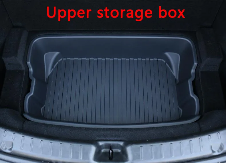 Rear Storage Box For Tesla New Model Y Juniper 2025 Double-Layer Rear Trunk Orga