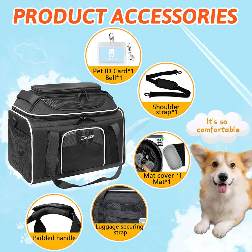 AutumnStory Cat Carrier, Pet Carrier Airline Approved, 2 Sides Expandable  Dog Carrier, Soft-Sided Collapsible Dog Travel Bag - AliExpress