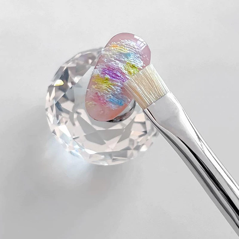 Pennello per Nail Art con Texture, Pennello per French Manicure, Pennello per Fototerapia, Strumento in Plastica per Pittura Manicure, Penna per Smalto