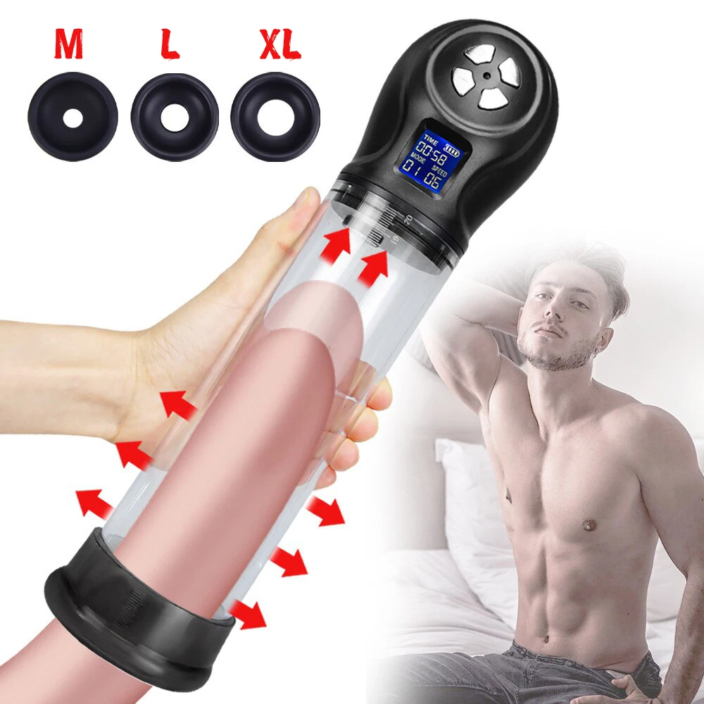 Penis Pump Vacuum Pump For Men Automatic Penis Enlargement Vibrator Male Masturbator Cock Extender Sexules Sex Toy For Adults 18 - Pumps and Enlargers 