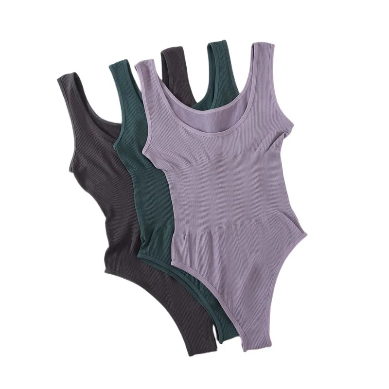 Set di biancheria intima senza cuciture in un pezzo Set di biancheria intima per il corpo del reggiseno delle donne Set di controllo della pancia Shapewear Dimagrante Nopad Donna sexy_voghion.com